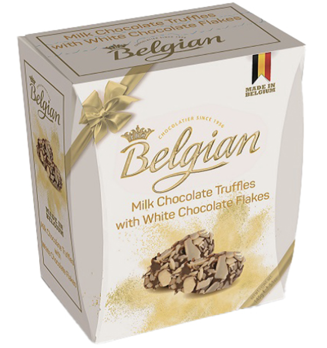 Цукерки BELGIAN CHOCOLATE Трюфелі біл шок плас 145г